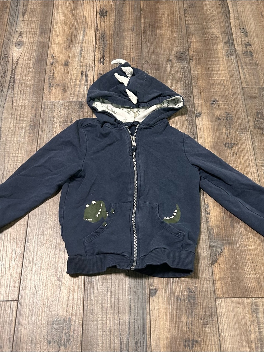 Fierce Frank Sweater Youth Boy 2T Dinosaur Blue Zipper‎ Hoodie